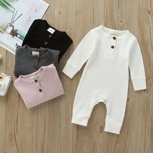 Emmababy cotton unisex ribbed jumpsuit